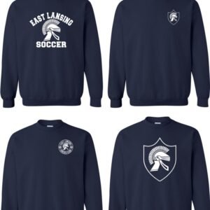 East Lansing Soccer Club | Adult Navy Crewneck