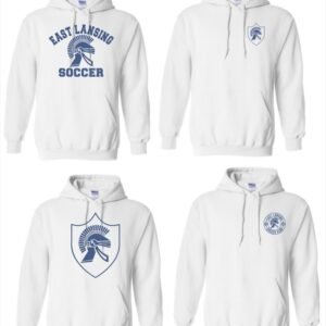 East Lansing Soccer Club | Adult White Hoodie