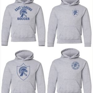 East Lansing Soccer Club | Youth Sport Grey Hoodie